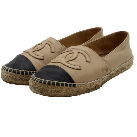 Chanel Beige Ballerina Espadrille Monogram Flats - Picture 4 of 11